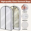 Preocea 4 Pack Garment Bags Suit Covers, Clear, 127 cm,