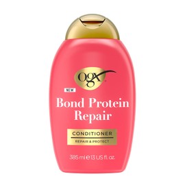 OGX Repair and Protect Bond Protein Repair Conditioner 385ml - Strengthens and Repairs Brittle, Dry or Damaged Hair with Lipi Pro Shield Technology and Dual Action Repair Technology