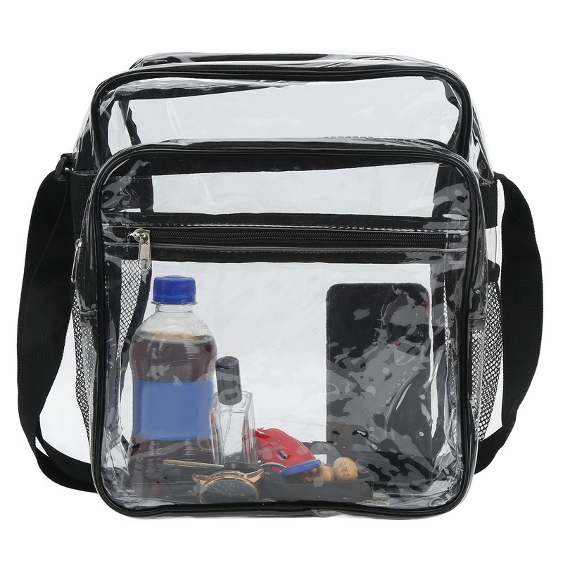 Clear Messenger Bag PVC Waterproof Visible Zipper Design Crossbody Tote