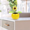 Wakauto 2pcs Sunflower Bobblehead Solar Dashboard Dancing Flower Head Shaking