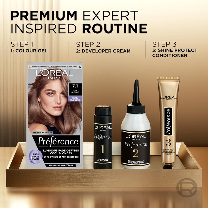 L'Oreal Paris Preference Hair Dye, Luminous Permanent Rich Hair Colour,
