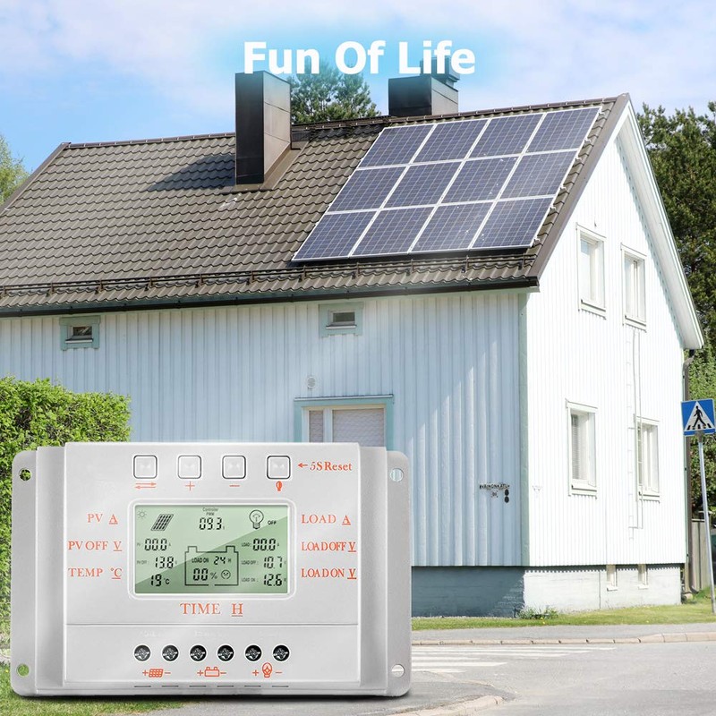 SolaMr 10A Solar Charge Controller 12V/24V Automatic Voltage Detection Solar