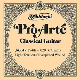D'Addario Pro Arte D-4th J4304 Classic Guitar Rose Strings Set of 5