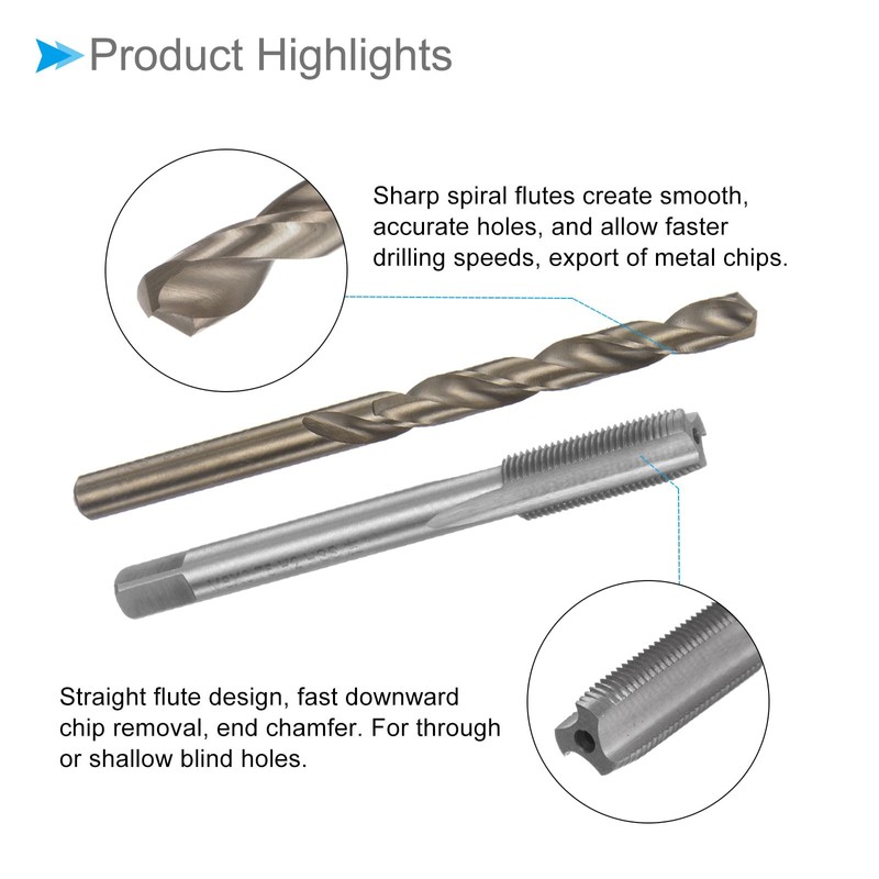 CoCud Tap and Drill Bit Set M8 x 0.75 Tap