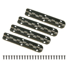 M METERXITY 4-Pack Door Hinges, 2-9/16in (65mm) Electroplated Iron Interior Door Folding Butt 90°Mini Hinges with Screw for Wooden Box/Jewelry Box/Cabinet [Copper Tone]
