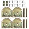 Uonlytech Angled Mounting Plates for Furniture Legs 4 Pieces Metal