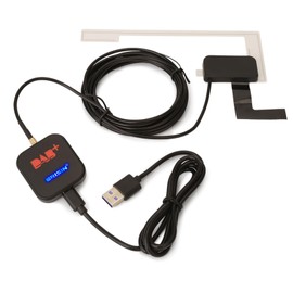 Erisin DAB+ Antenna DAB Plus Disc Antenna with Receiver Amplifier Antenna DAB Adapter for Car Radio Android, USB Port Connection