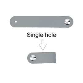 GORGECRAFT 6Pcs Leather Drawer Pull, Nordic Wardrobe Cabinet Door Handle, Single Hole Furniture Hardware Pulls for Cupboard Drawer- 141x24.5mm, Grey