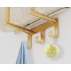 Towel Rack with Metal Shelf and 3 Hooks, Bethom Towel