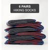 Andrew Scott Men's 6 Pair Hiking Merino Wool Boot Sock