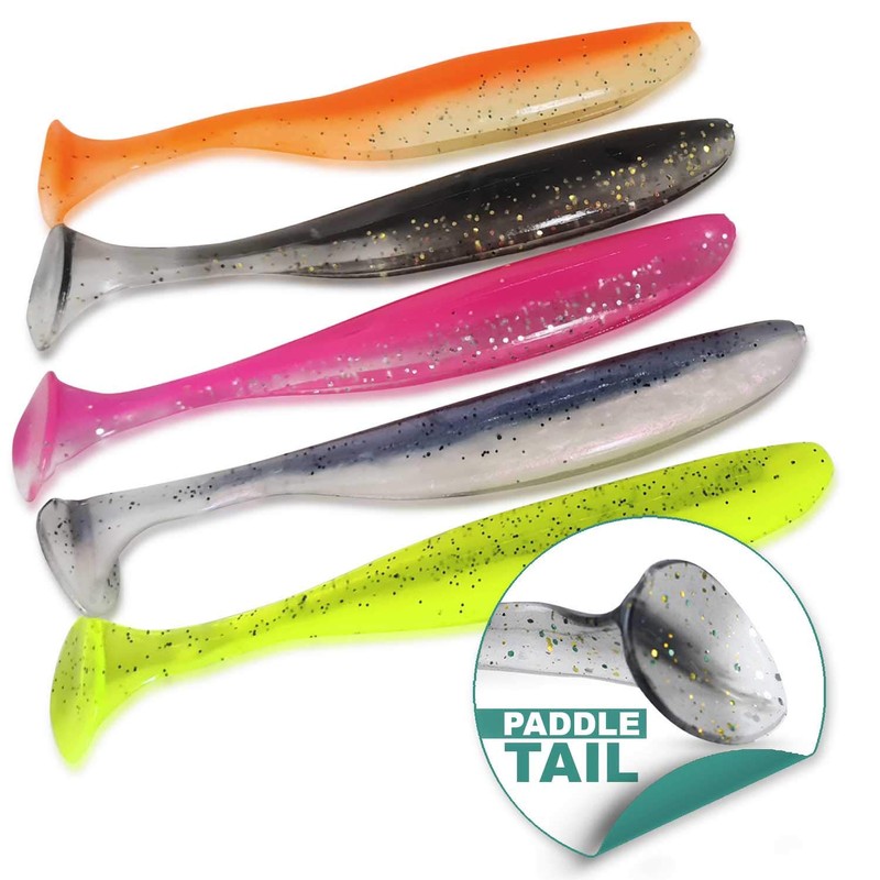 Elbfang© 20-Piece Rubber Fish Set for Zander (Pike-Perch) Fishing +
