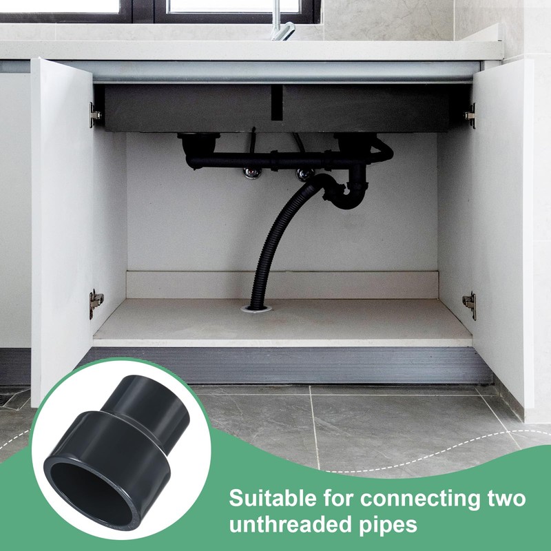 M METERXITY 1-Pack UPVC Reducer Pipe Fitting, 2" x1-1/4 Reducing