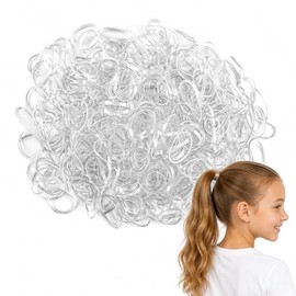 500pcs Small Elastic Hair Bands, Hair Bands Suitable for Women and Children With Braided Hair - Transparent