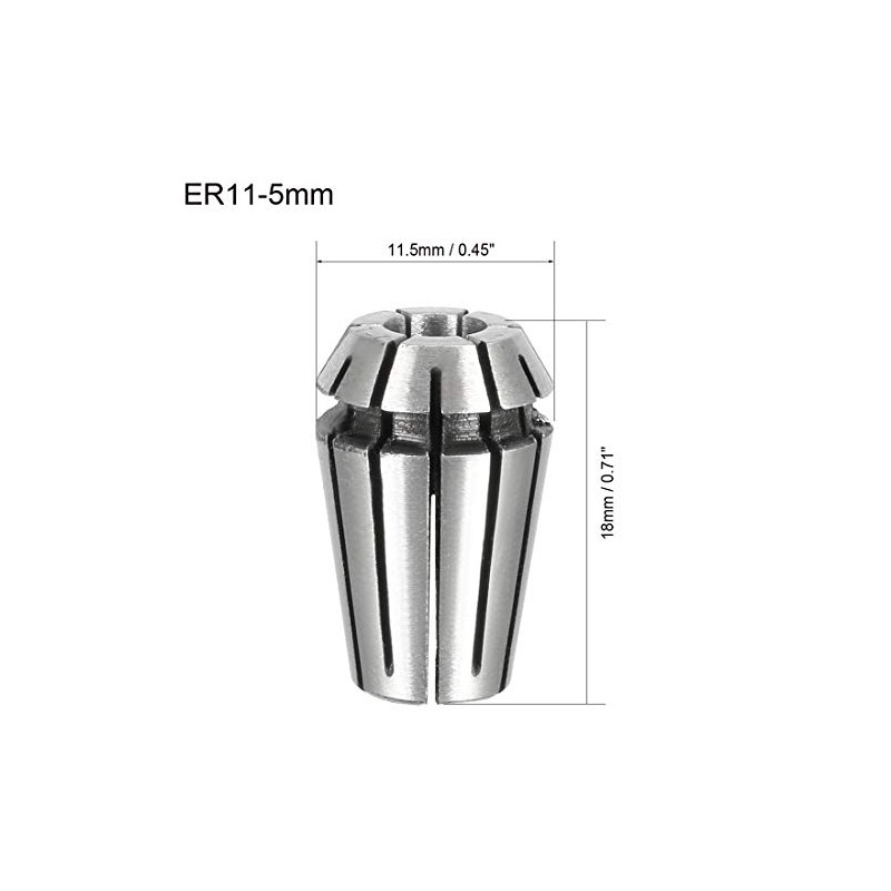 sourcing map ER11 5mm Spring Collet Chuck for CNC Engraving