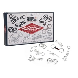 Professor Puzzle - Perplex Set of 10 Metal Puzzles - Various Difficulty Levels - Compact Format
