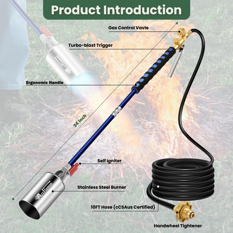 ARTFLAMM Propane Torch Weed Burner Kit with Storage Bag, Weed