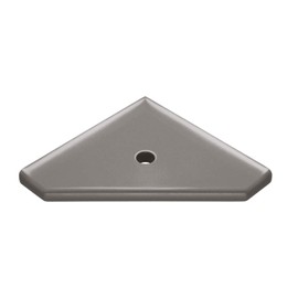 8 inch Corner Shower Shelf - Brushed Nickel Cast Metal Bathroom Organizer Geo Lugged for New Construction