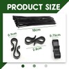 AUEFUDQ Pack of 80 Black Outdoor Gutter Hooks + 100