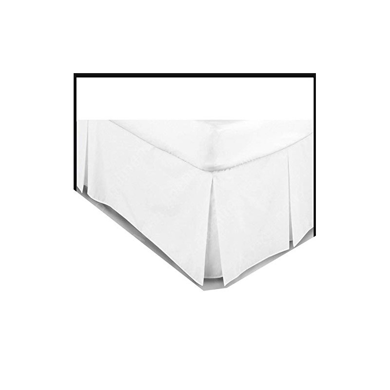 AR'S Easy Care Box Pleated Base Valence Sheets,Plain Dyed Poly