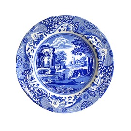 Spode 0160 Medium Plate, Blue, 5.9 inches (15 cm), Blue Italian