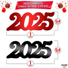 KatchOn, Red and Black Grad Confetti - Pack of 500 | Graduation Confetti Class of 2025 | Grad Table Decorations | Red and Black Graduation Decorations 2025 | Prom Decorations 2025