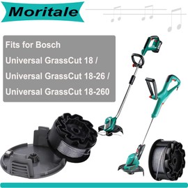 Moritale Bobbins for BOSCH UniversalGrassCut 18 18-26 18-260 F016800570 with Cover (Pack of 6)