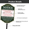 Phyabe Equine Liability Sign with Stake,35" Total Length Durable Stake