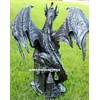 GARDENGREETERS Dragon Statue with Solar Light Lantern Figurine
