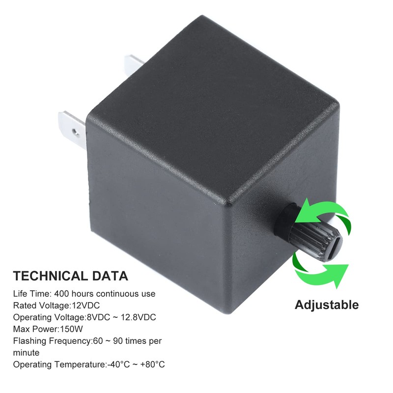Rainco LED Flasher Relay CF-13KT 12V 0.1W-150W 3 Pin Motorcycle