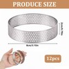 Cedryn 12PCS Crumpet Rings Non Stick 8CM Perforated Tart Ring