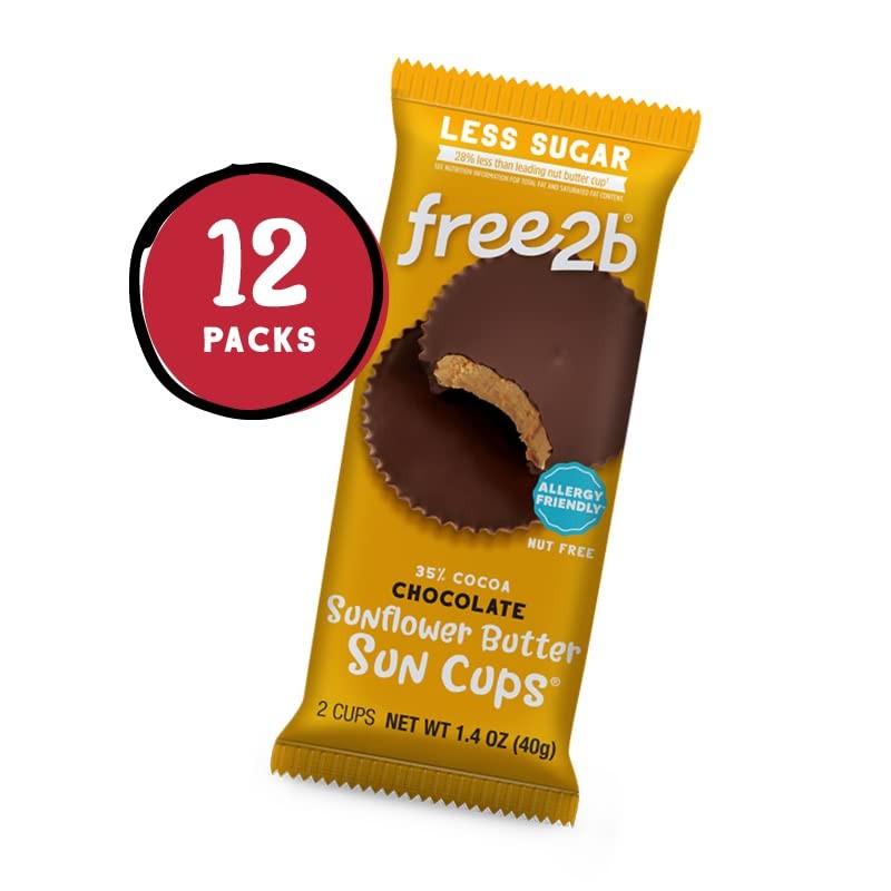 Free2b Sunflower Butter Sun Cups, Safe for School and Allergy