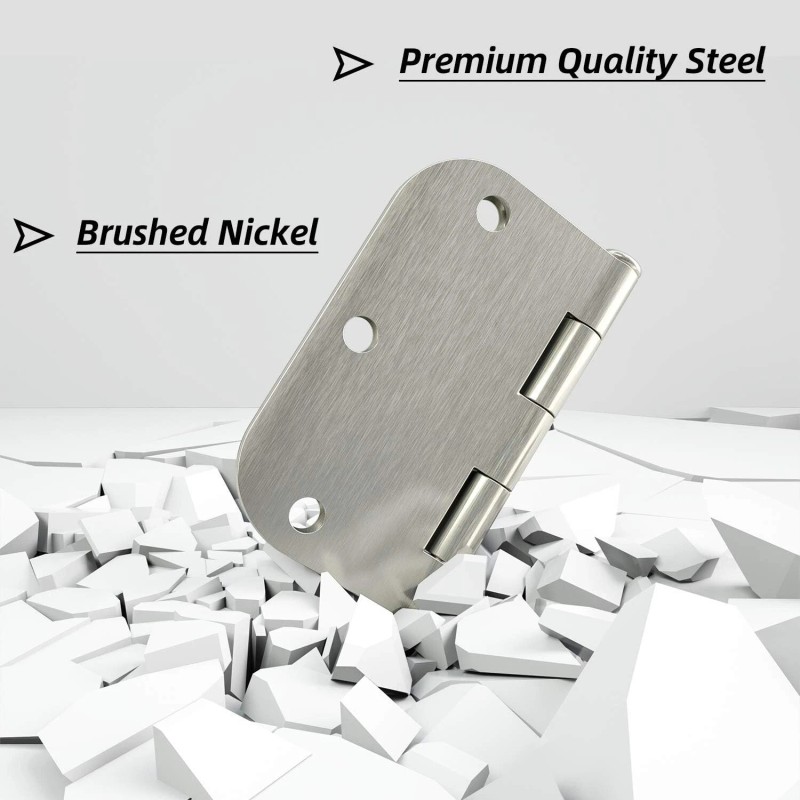HOSOM 30 Pack Door Hinges 3.5" Satin Nickel Interior Door