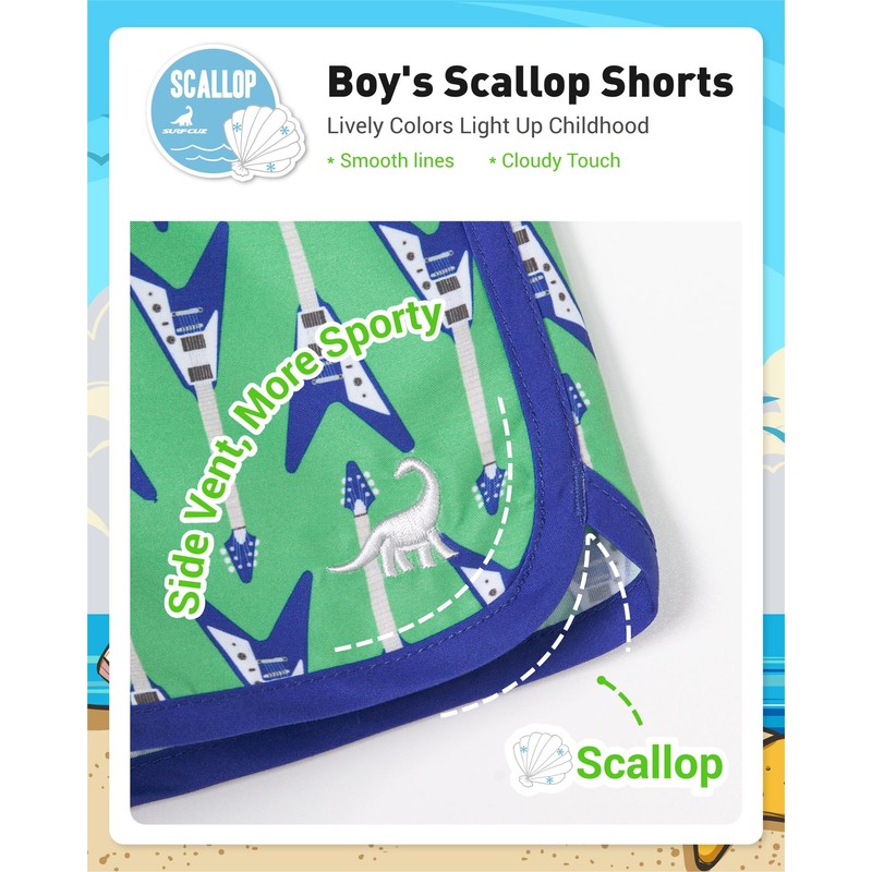 SURF CUZ Boys Swim Trunks Retro Toddler Boy Swimsuit Shorts