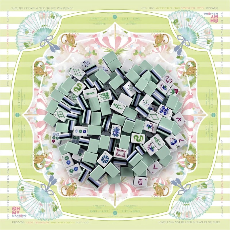 4-layer Professional Mahjong Tiles American Set 160-tile Pale Blue Acrylic