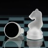 Elegant 10" Glass Chess Set - Premium Quality Board Game