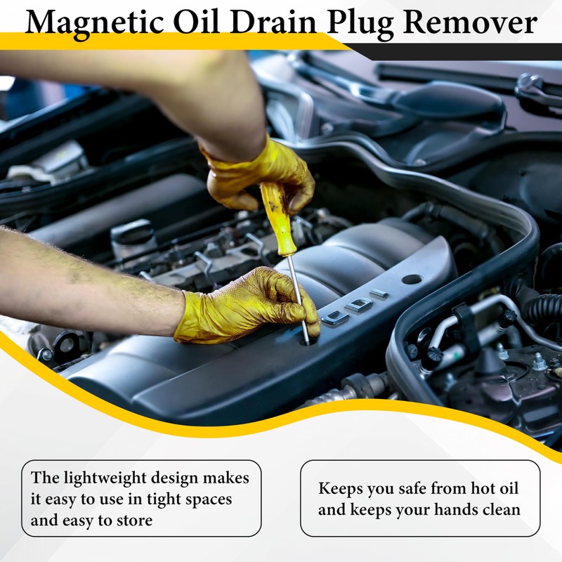 ecocstm Strong Magnetic Oil Drain Plug Remover Tool, Oil Drain