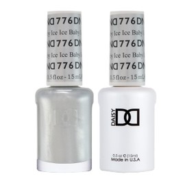DND Gel Polish Set, White Collection, UV/LED Gel Polish and Air Dry Nail Lacquer, Matching Chip-Free Polish Duo, 776 Ice Ice Baby, 0.5 Fl Oz