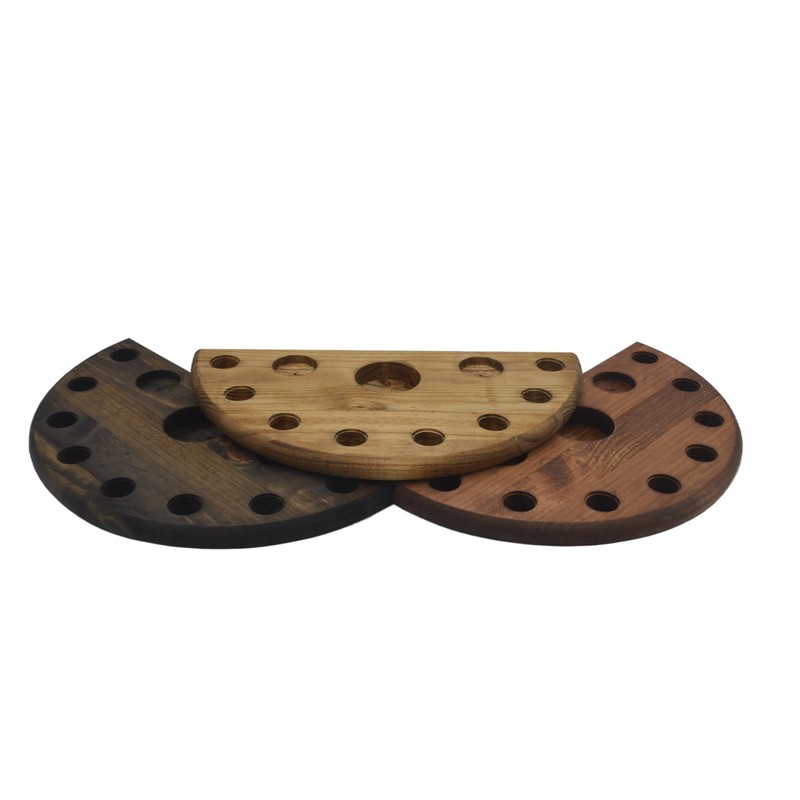 Bourbon Cork Display Half Moon Shape With Light and Glass