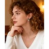 Desnuage Asymmetrical Black Silver Heart Dangle Earrings for Women Hammered