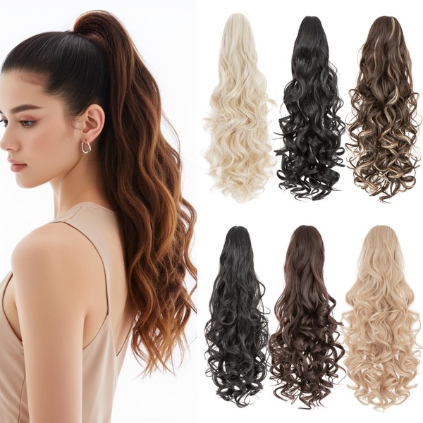 Benehair Claw Clip in Ponytail Hair Extensions 24 Inches Long