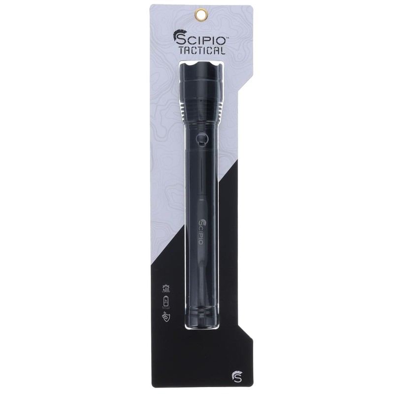 Scipio Tactical Flashlight S3201G 12-inch Aluminum 500 Lumens Camping EDC