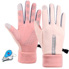 LassZone Winter Warm Gloves for Women Anti-Slip Touch Screen Gloves Waterproof Thermal Liner Mittens for Running Driving Riding Climbing Hiking