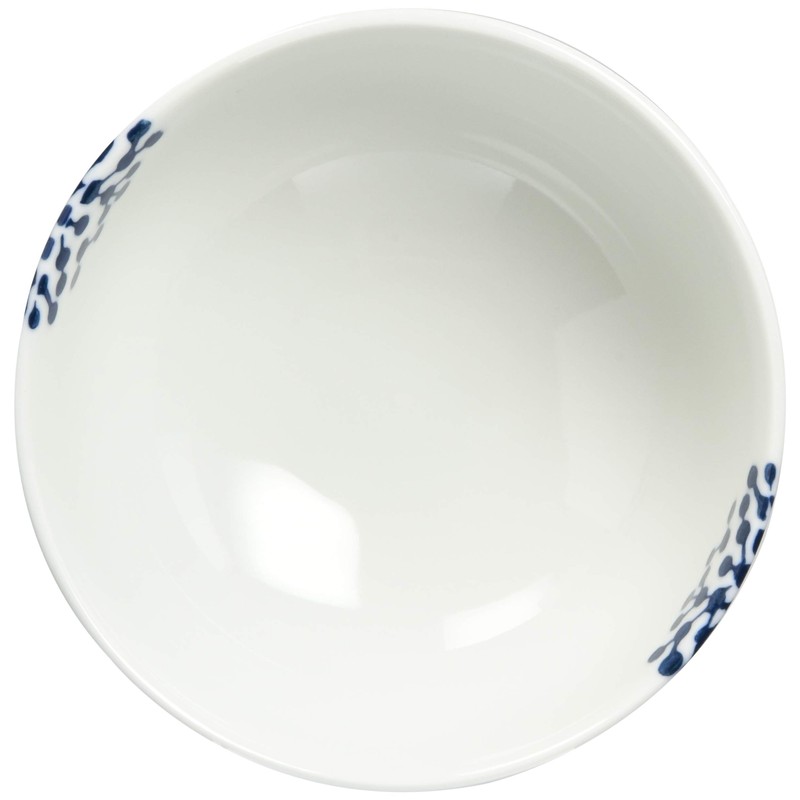 Hasamiyaki Tenryu Pottery Flower Rice Bowl, Blue Flower