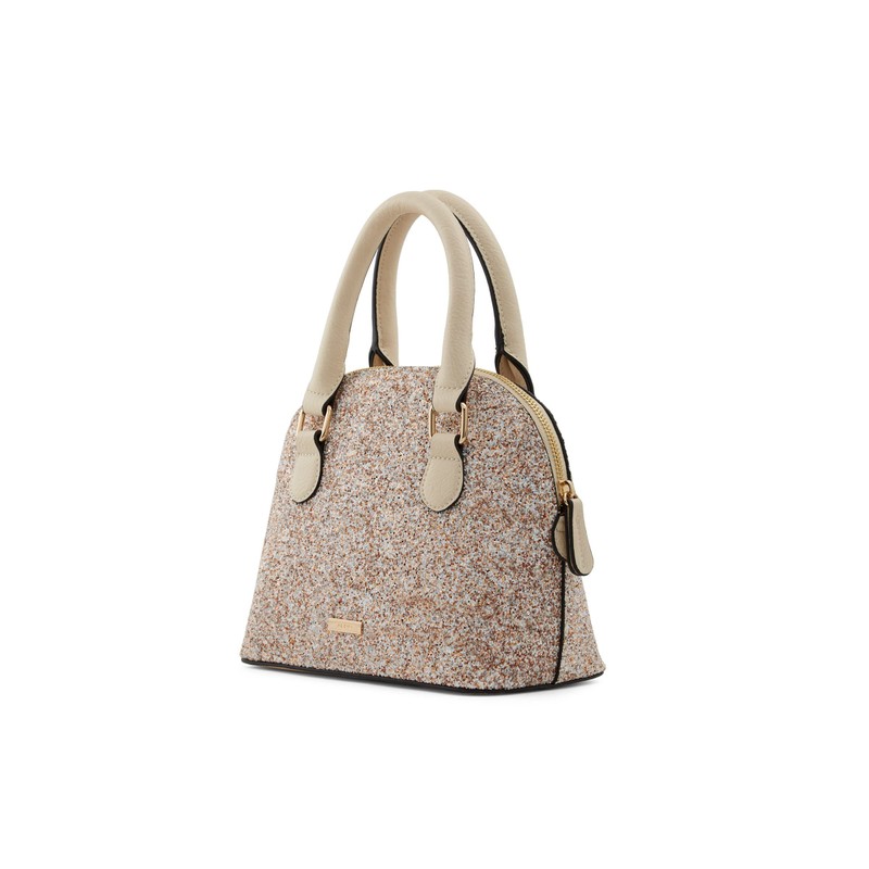 ALDO Women's Barland Satchel Bag, Champagne, Small