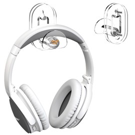 Desing Wish Acrylic Headphone Wall Mount Holder for Most Over-Ear Headphones, Clear Headphone Hanger for Wall Universal Headset Hook Gaming Headset Holder