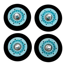 DC97-16782E Dryer Drum Roller with Ball Bearing Replacement for DC97-16782ECM DC97-16782A DC97-16782B AP6884453 PS12720843 Compatible with SAM SUNG Dryer (4 Pack)