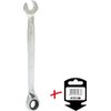 GEARplus Ratchet Combination Spanner, Switchable, 10 mm, on Hanger