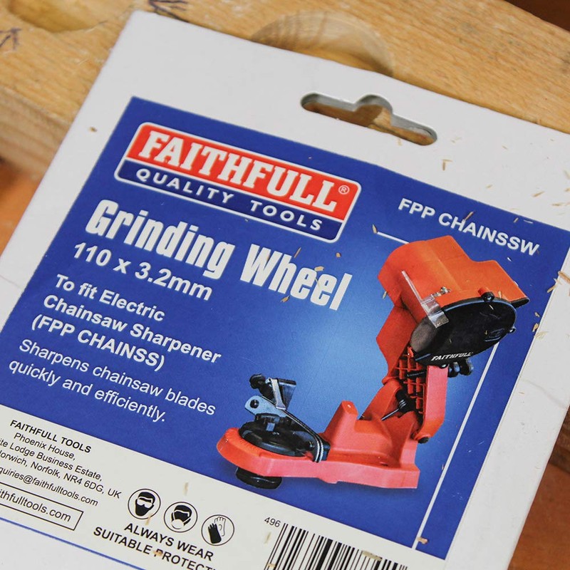 Faithfull FPPCHAINSSW Chainsaw Sharpener Grinding Wheel 110 x 3.2mm