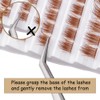 outopen Brown Lashes Clusters 140Pcs Natural Look False Eyelashes Extensions