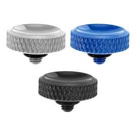 PATIKIL Camera Shutter Button Set of 3 Copper Camera Buttons Engraved for DSLR/SLR Cameras Blue Black Silver